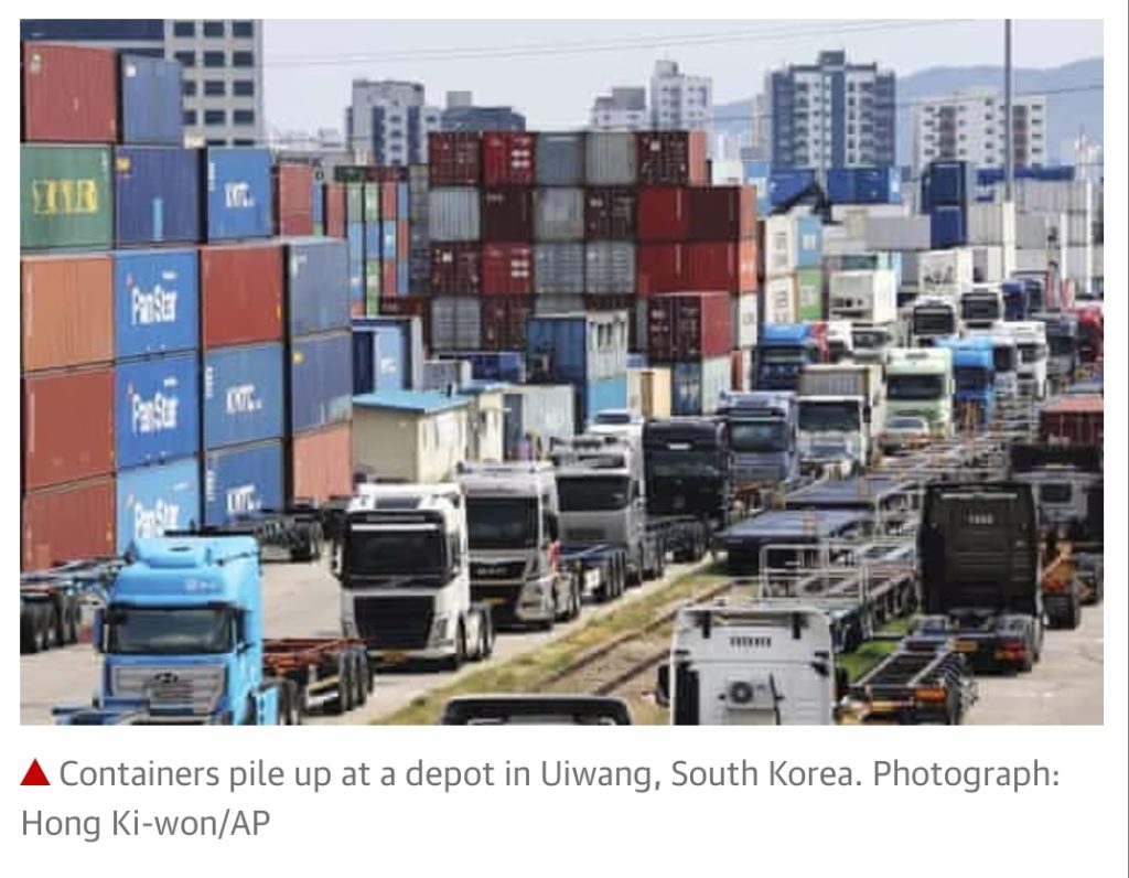 اعتصاب رانندگان کامیون در کره جنوبی