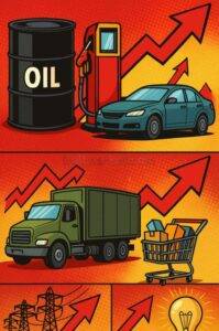 تأثیر افزایش قیمت نفت بر سوخت و انرژی